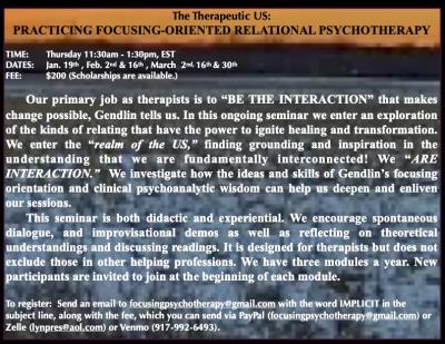 PRACTICING FOCUSING-ORIENTED RELATIONAL PSYCHOTHERAPY