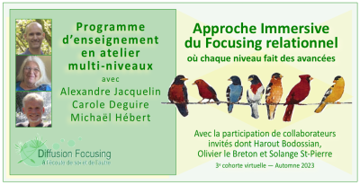 PEA-Programme d'enseignement en Atelier multi-niveaux du Focusing relationnel