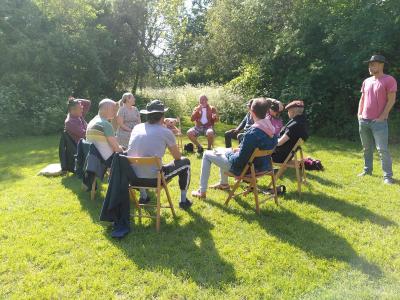 Group of poeple practising Circcling